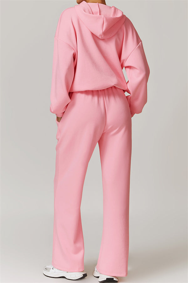 Straight-Leg Sweatpants with Side Pockets
