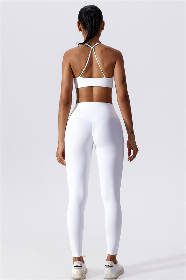 Twist-Front Crossback Sports Bra