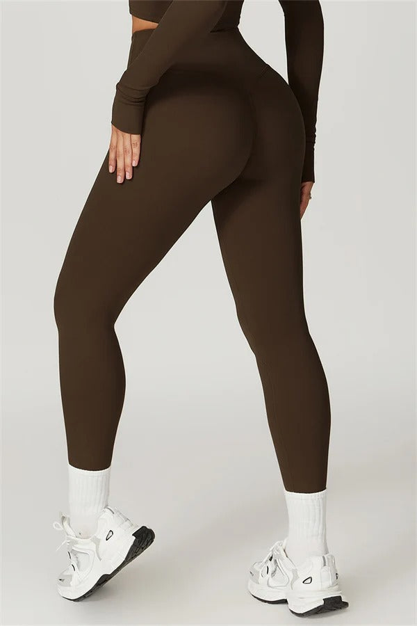 Crisscross Back Sports Bra & High-Waist Leggings Set