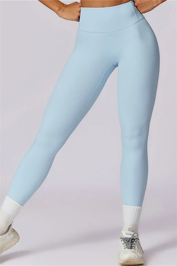 Crisscross Back Sports Bra & High-Waist Leggings Set