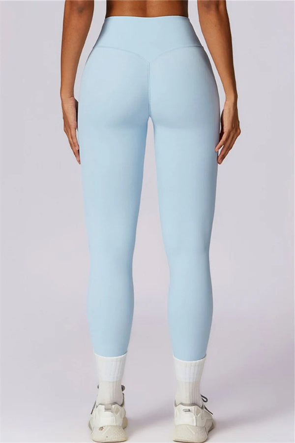 Crisscross Back Sports Bra & High-Waist Leggings Set