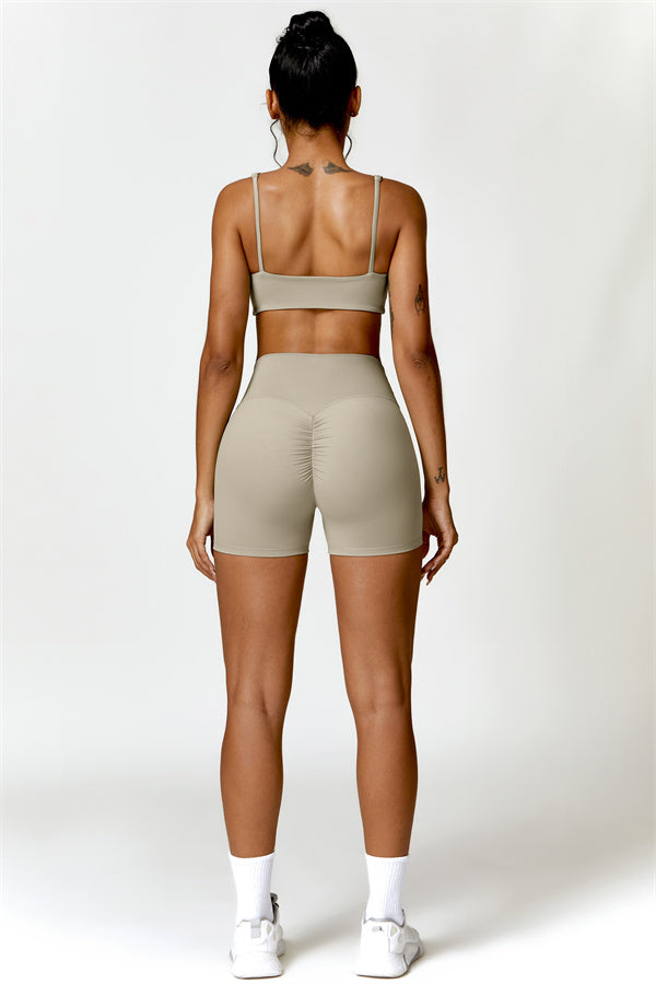 High-Waisted Sports Bra & Shorts Activewear Set