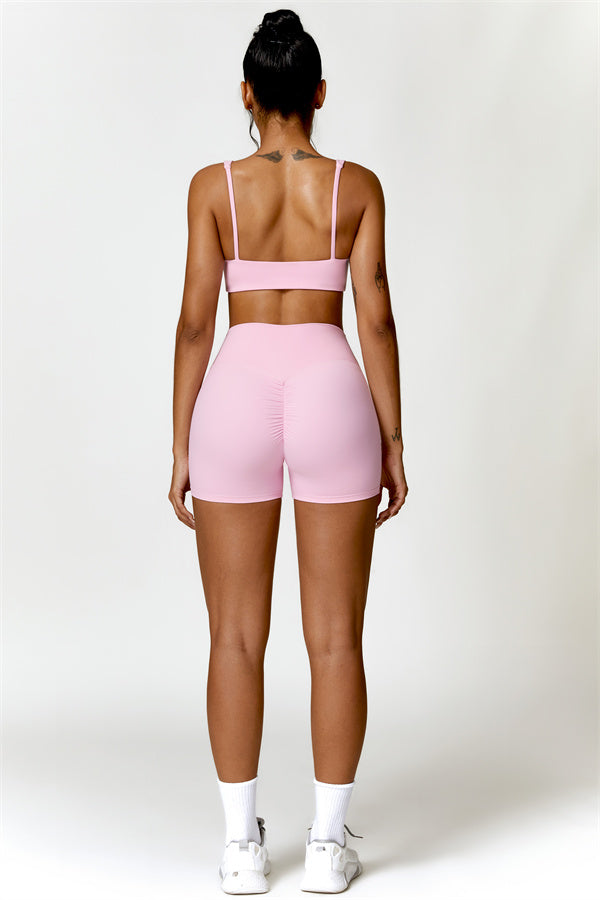 High-Waisted Sports Bra & Shorts Activewear Set