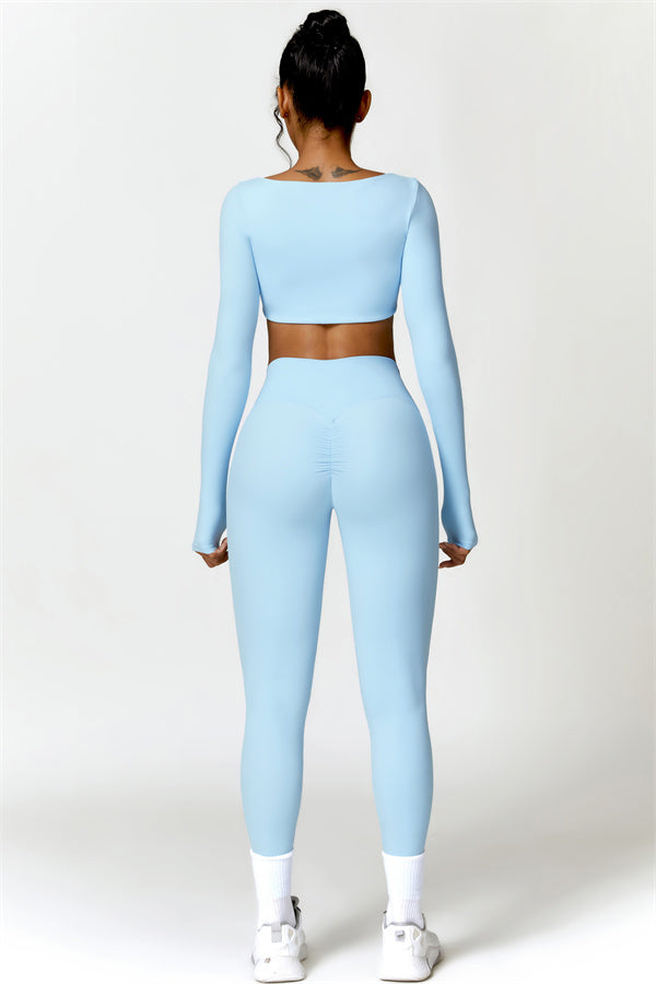 Seamless Long Sleeve Crop Top & Leggings Set