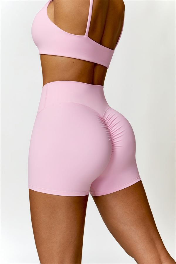 High-Waisted Sports Bra & Shorts Activewear Set