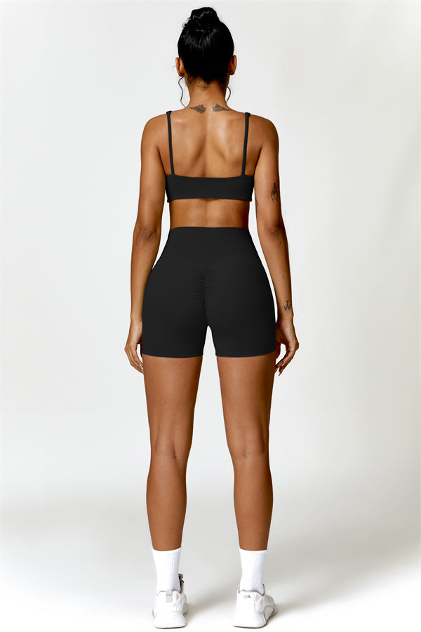 High-Waisted Sports Bra & Shorts Activewear Set