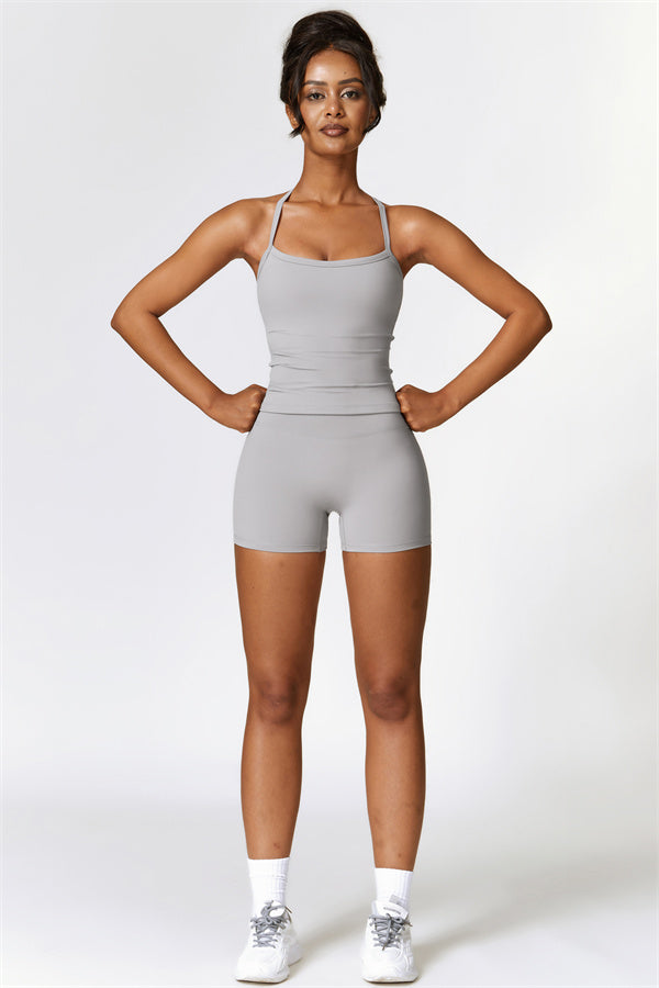 Crisscross Back Sculpting Crop Vest