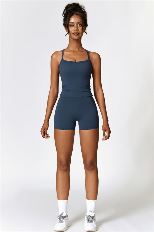 Crisscross Back Sculpting Crop Vest
