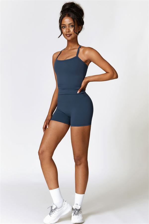 Crisscross Back Sculpting Crop Vest