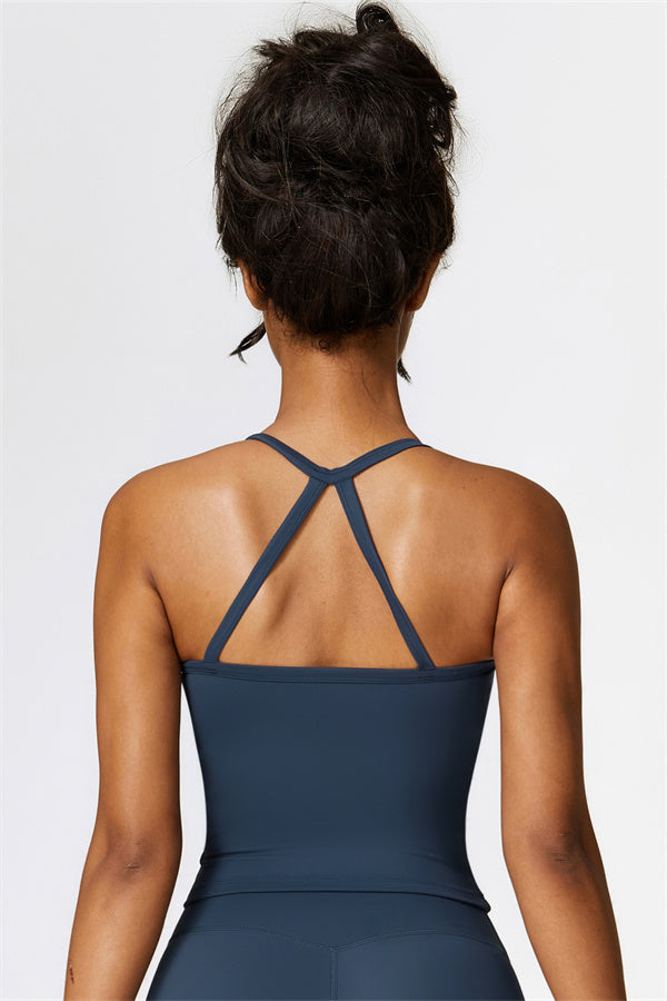 Crisscross Back Sculpting Crop Vest