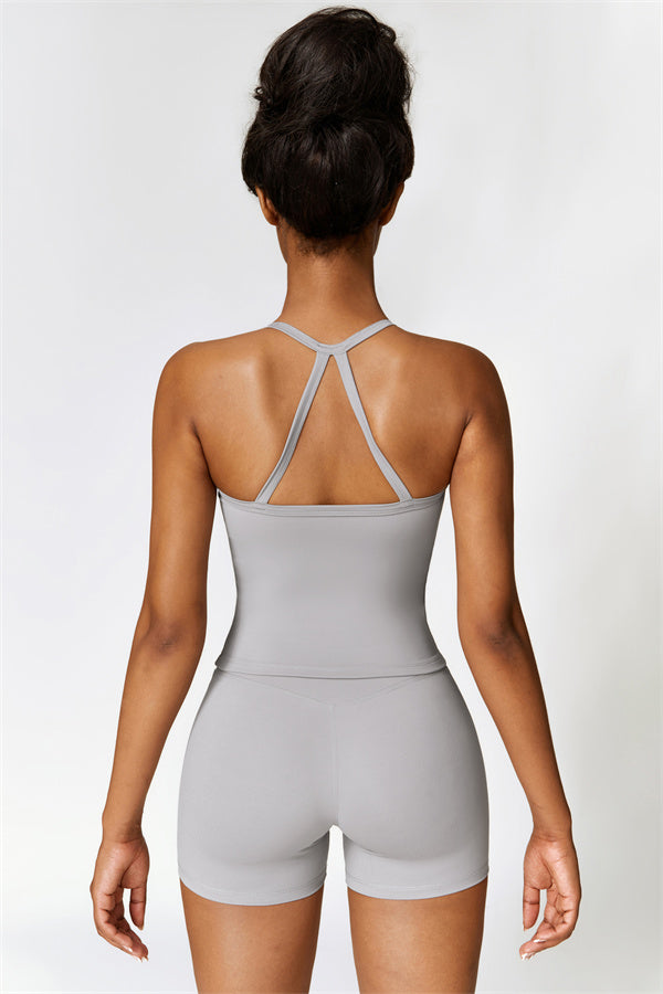 Crisscross Back Sculpting Crop Vest