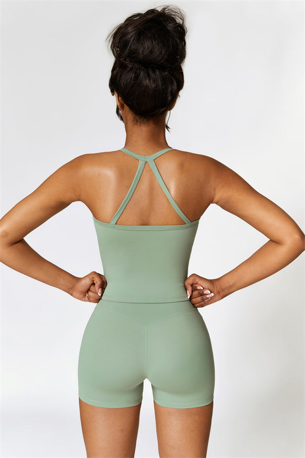 Crisscross Back Sculpting Crop Vest
