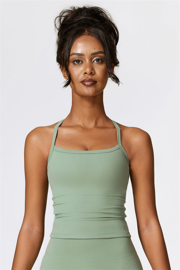 Crisscross Back Sculpting Crop Vest