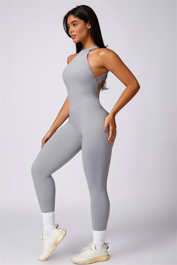 Sculpted Back Cutout Jumpsuit