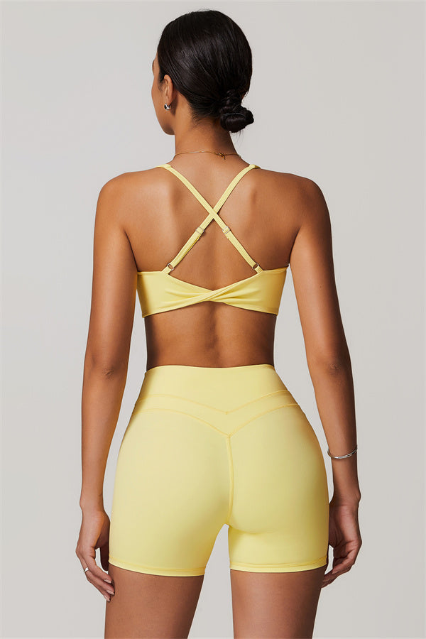 Crossback Sculpt Sports Bra & Shorts Set