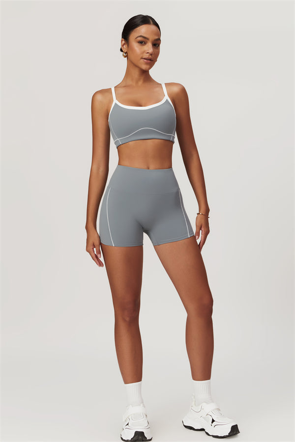 Seamless High-Waist Sports Bra & Shorts Set