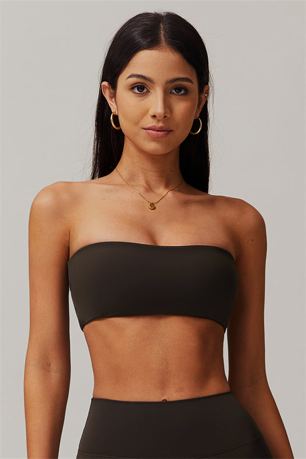 Strapless Anti-Slip Bandeau Sports Bra