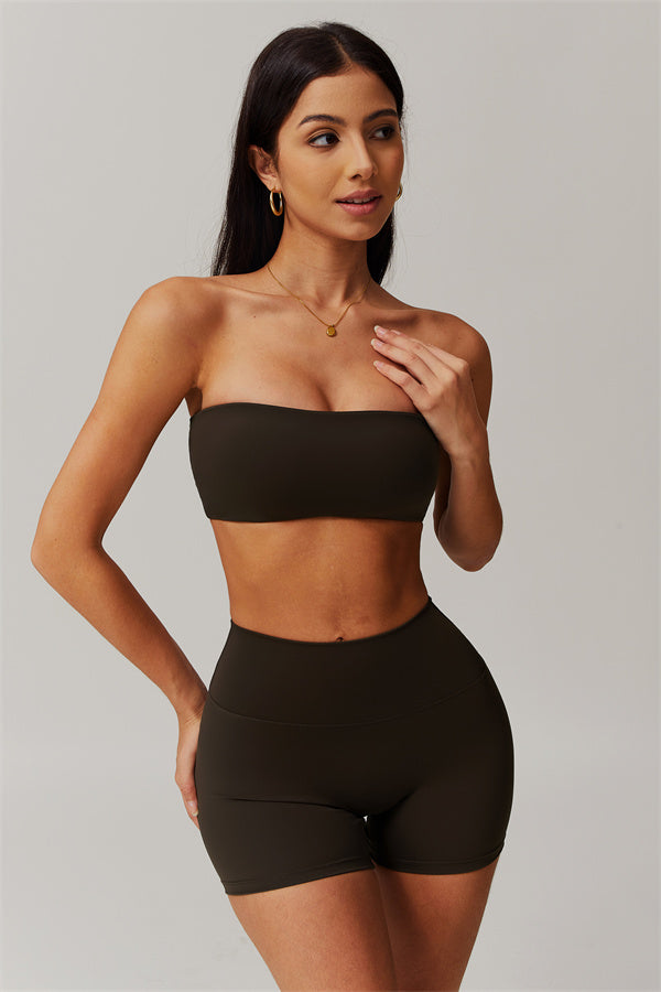 Strapless Anti-Slip Bandeau Sports Bra
