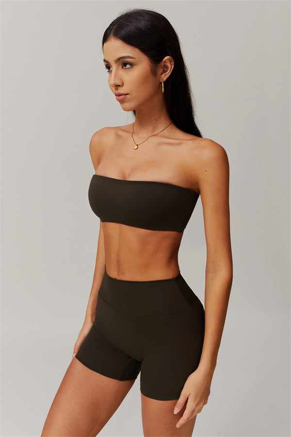 Strapless Anti-Slip Bandeau Sports Bra