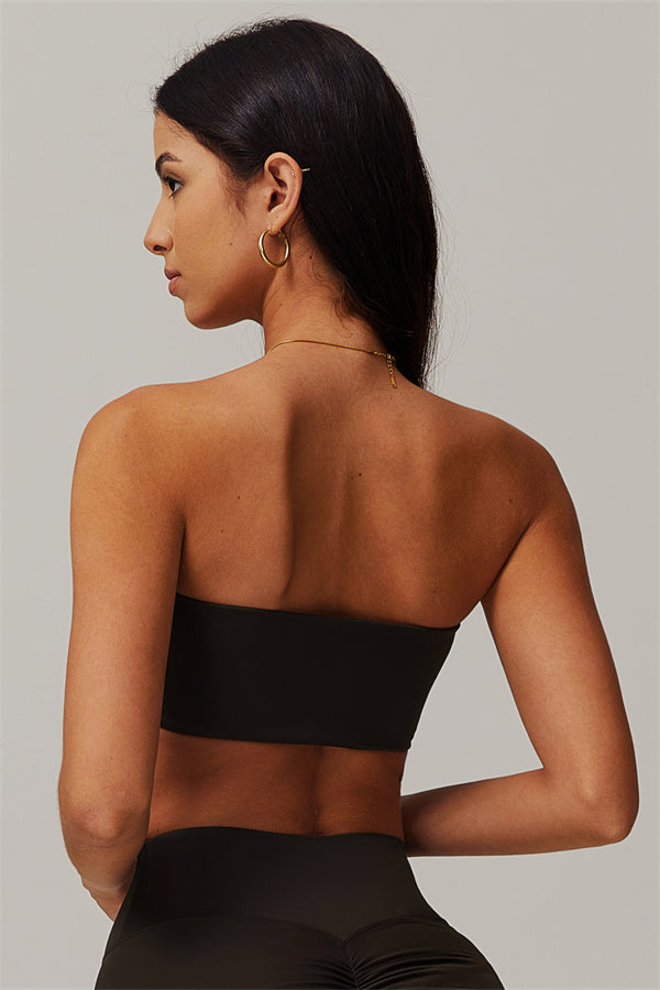 Strapless Anti-Slip Bandeau Sports Bra
