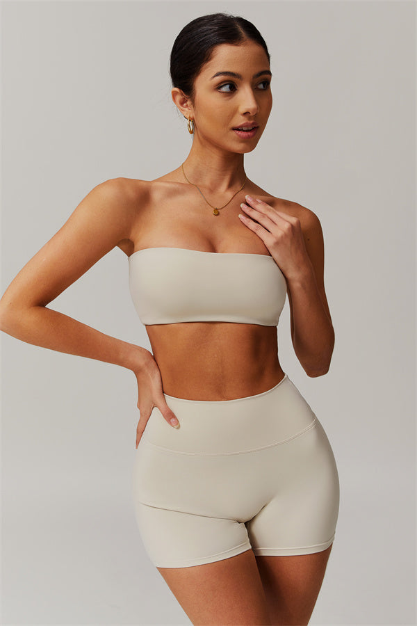 Strapless Anti-Slip Bandeau Sports Bra