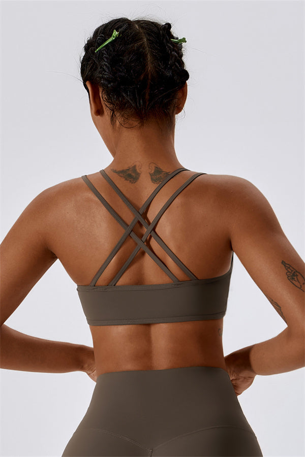 Cross-Strap High Support Sports Bra