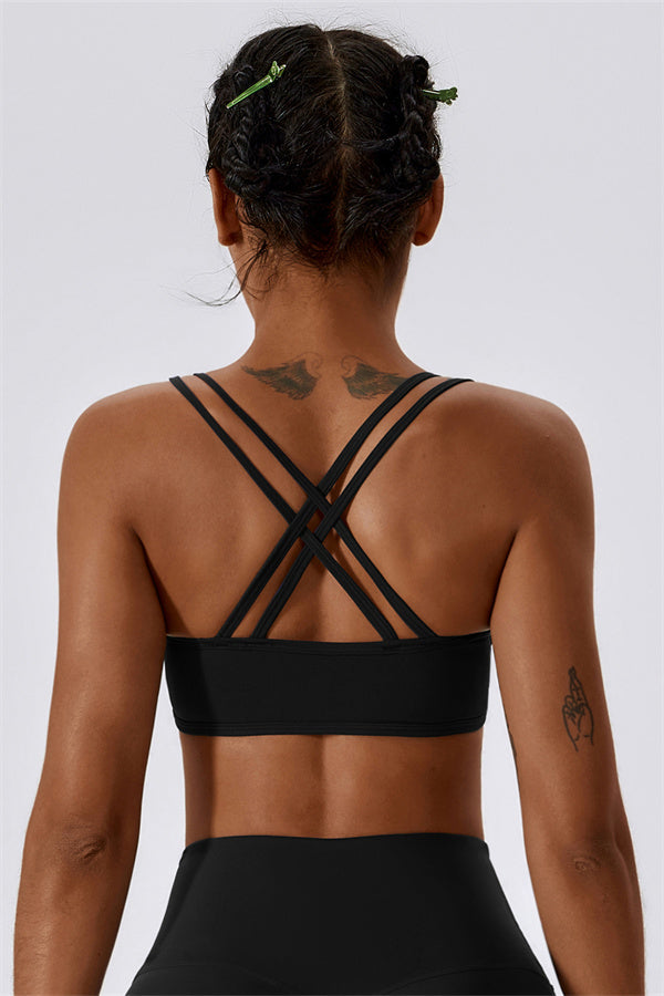 Cross-Strap High Support Sports Bra