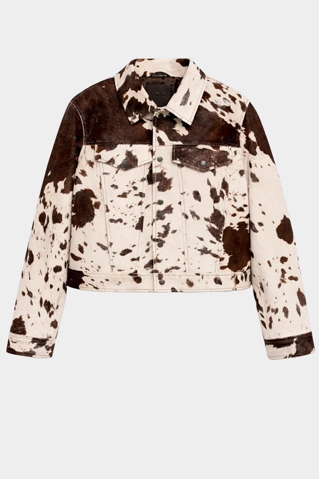 Cow Print Jacket Stylish Cropped Design