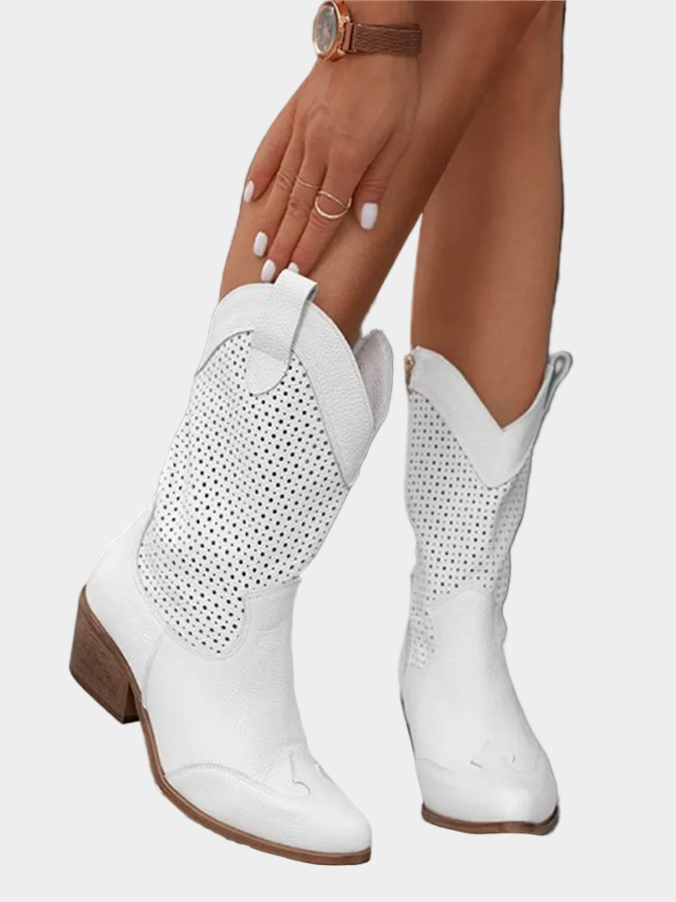 Stylish Cowboy Boots with Comfortable Block Heel