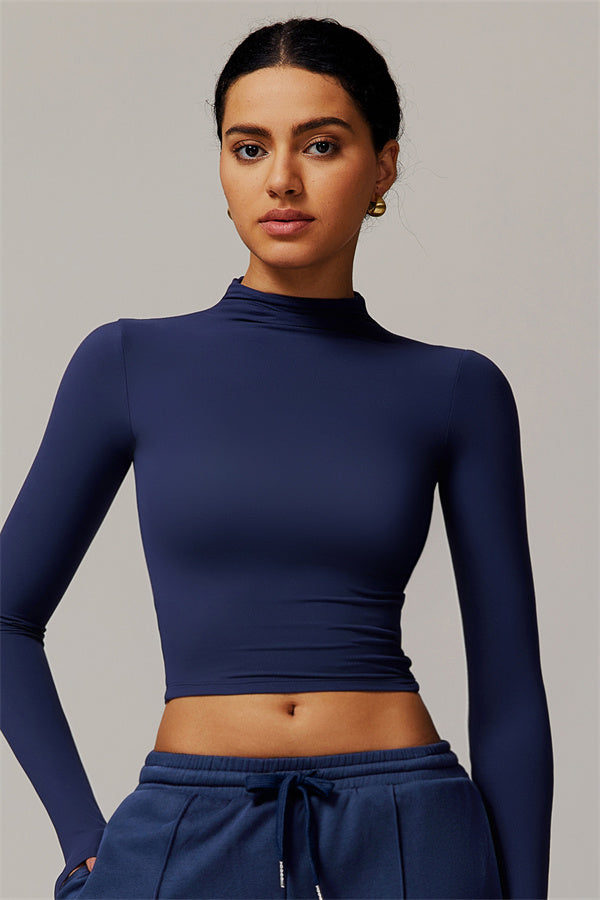 Elegant Compression Long-Sleeve Top