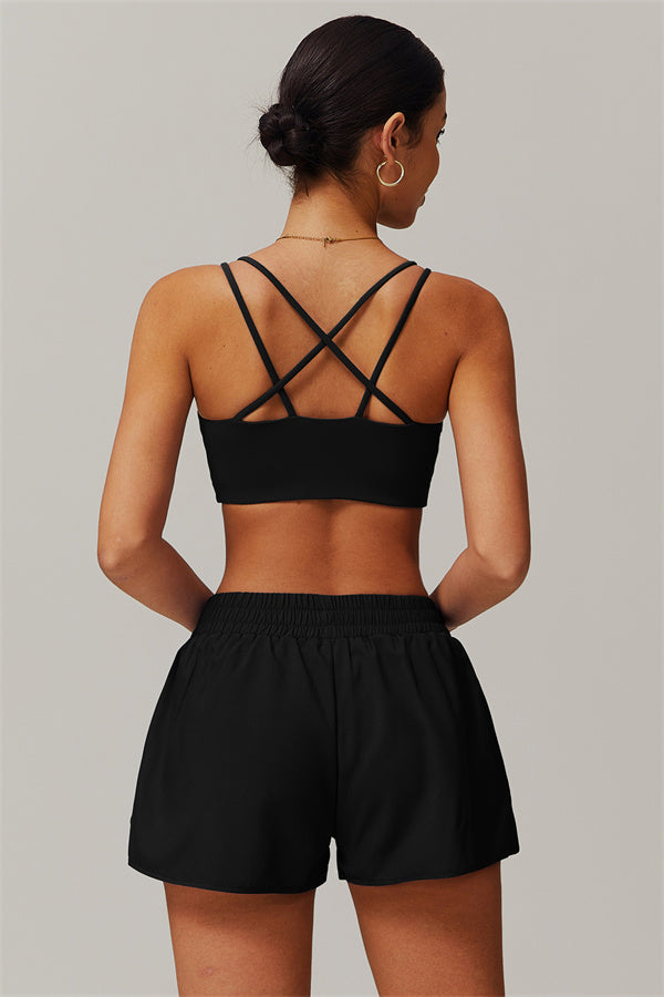 High-Waist Performance Shorts with Built-In Liner