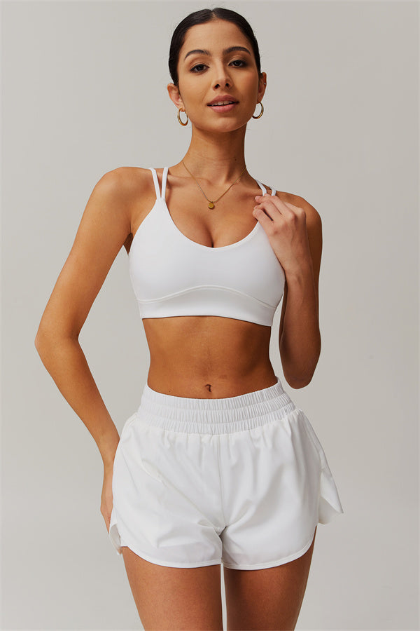 High-Waist Performance Shorts with Built-In Liner