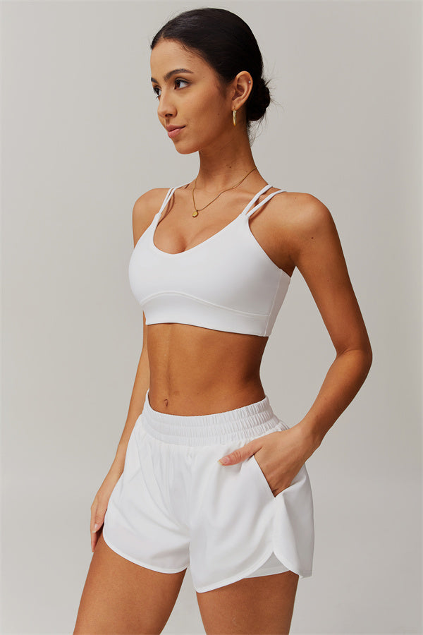 High-Waist Performance Shorts with Built-In Liner