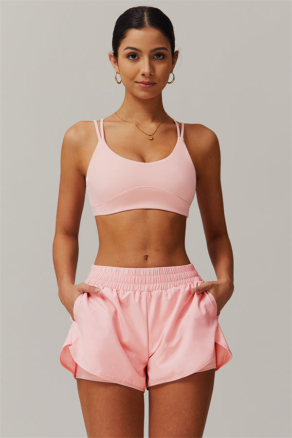 High-Waist Performance Shorts with Built-In Liner