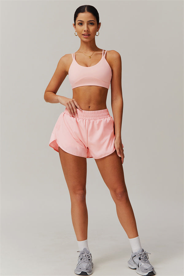 High-Waist Performance Shorts with Built-In Liner
