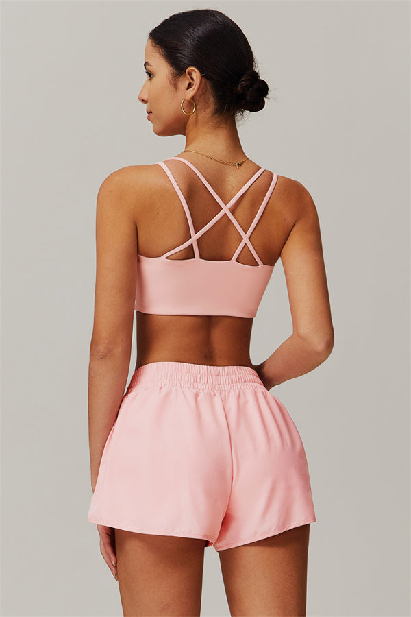 High-Waist Performance Shorts with Built-In Liner