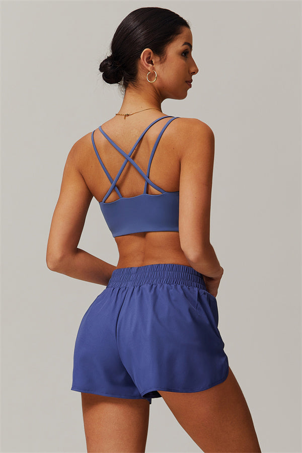 High-Waist Performance Shorts with Built-In Liner