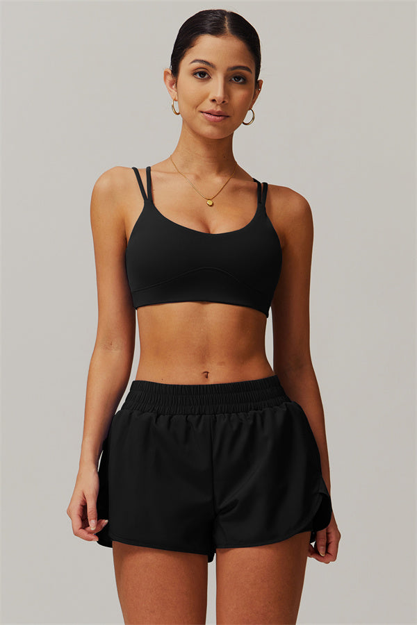 High-Waist Performance Shorts with Built-In Liner