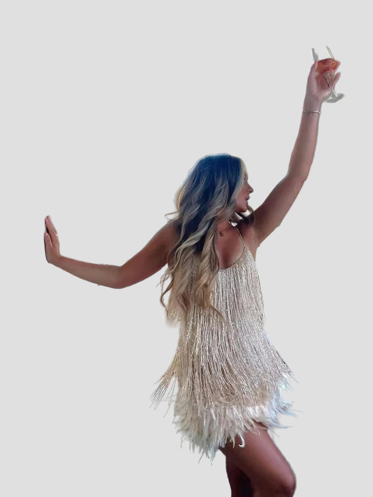 Feather Mini Dress for Women