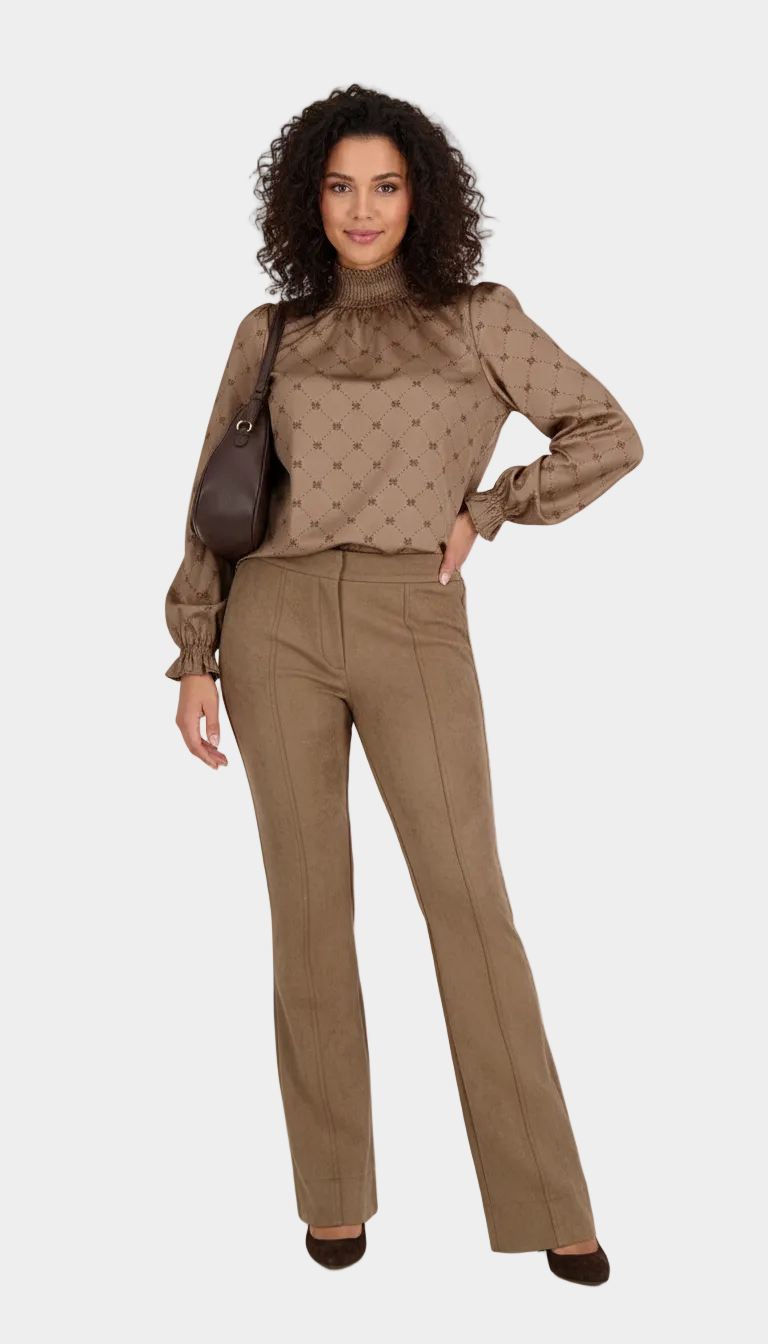 Flare Jeans Soft Suede-Look