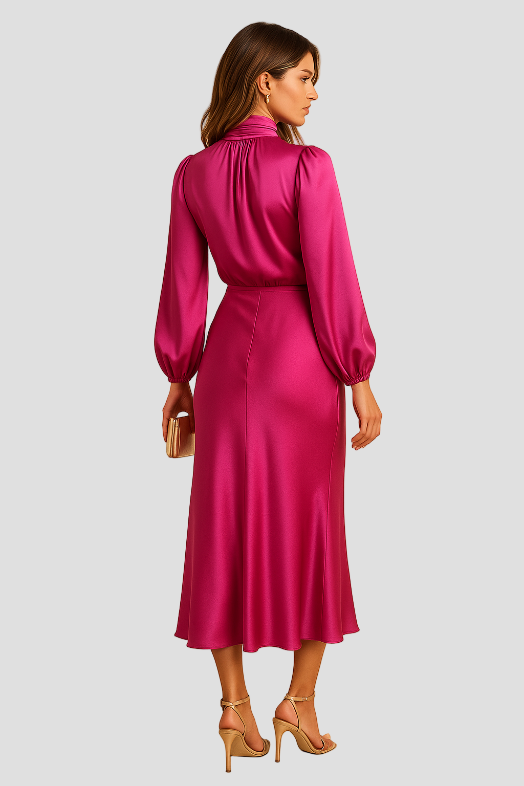 High Waist Midi Dress