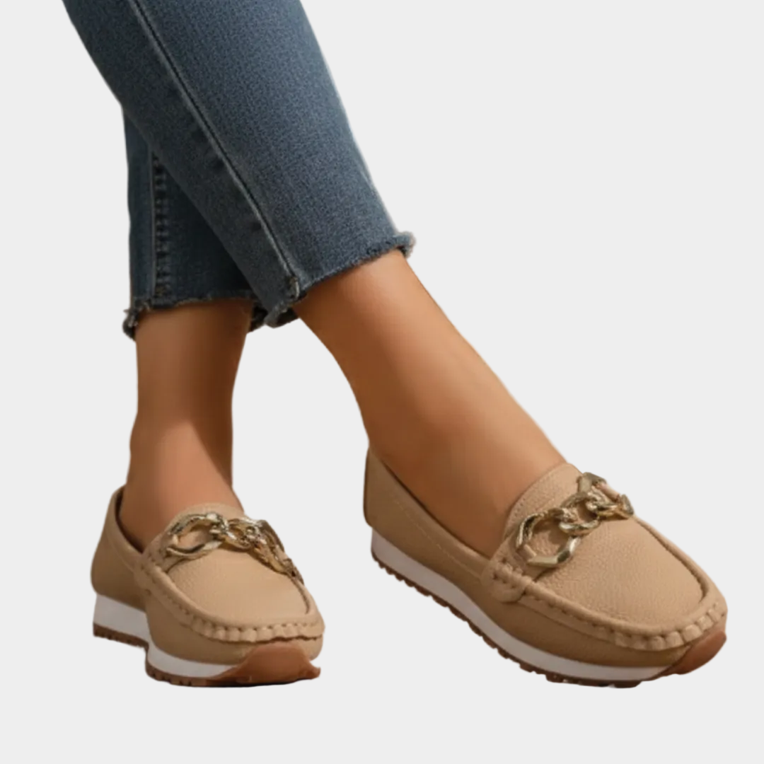 Comfortable Slip-On Loafers with Buckle