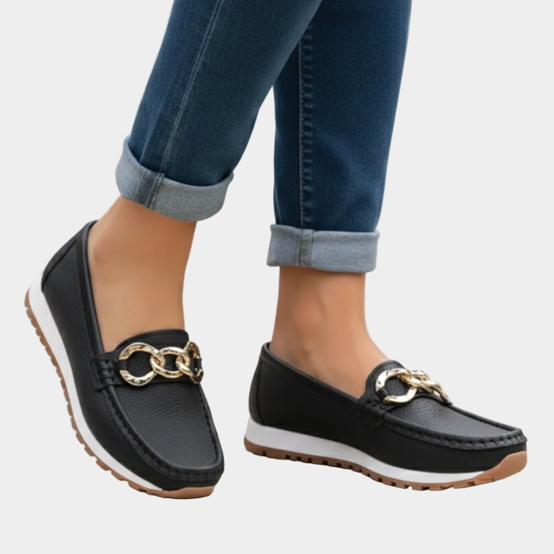 Comfortable Slip-On Loafers with Buckle