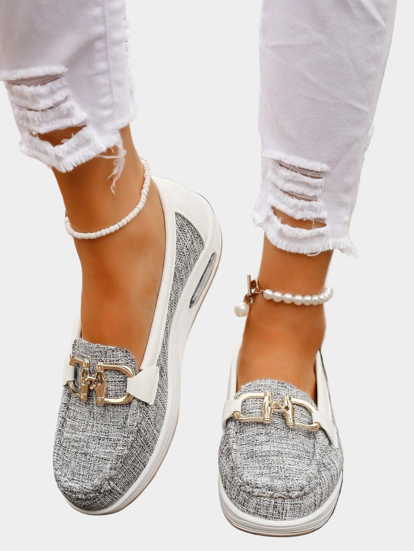 Comfortable Slip-On Loafers with Buckle