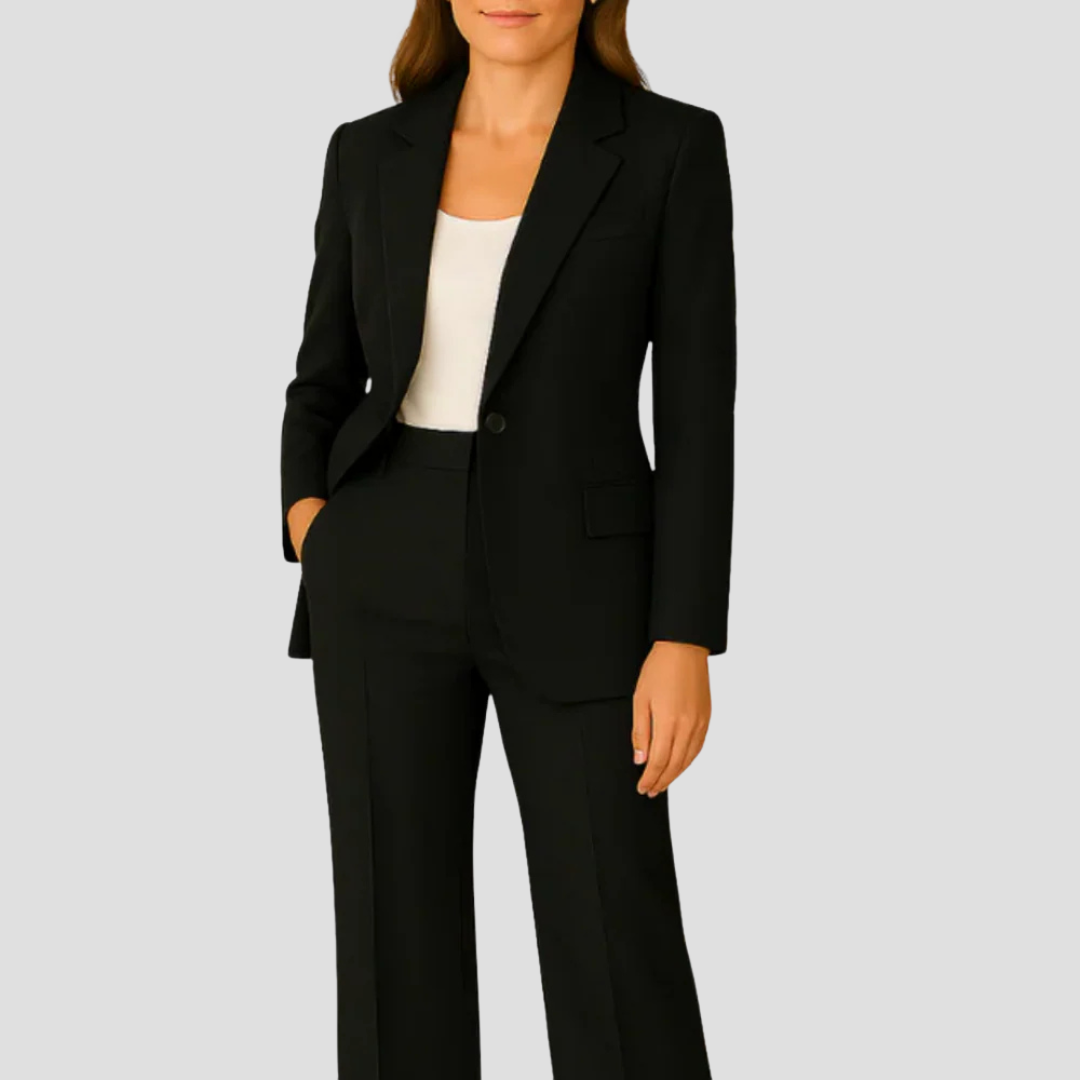 Modern Women's Suit Set – Tailored Blazer and Slim Trousers