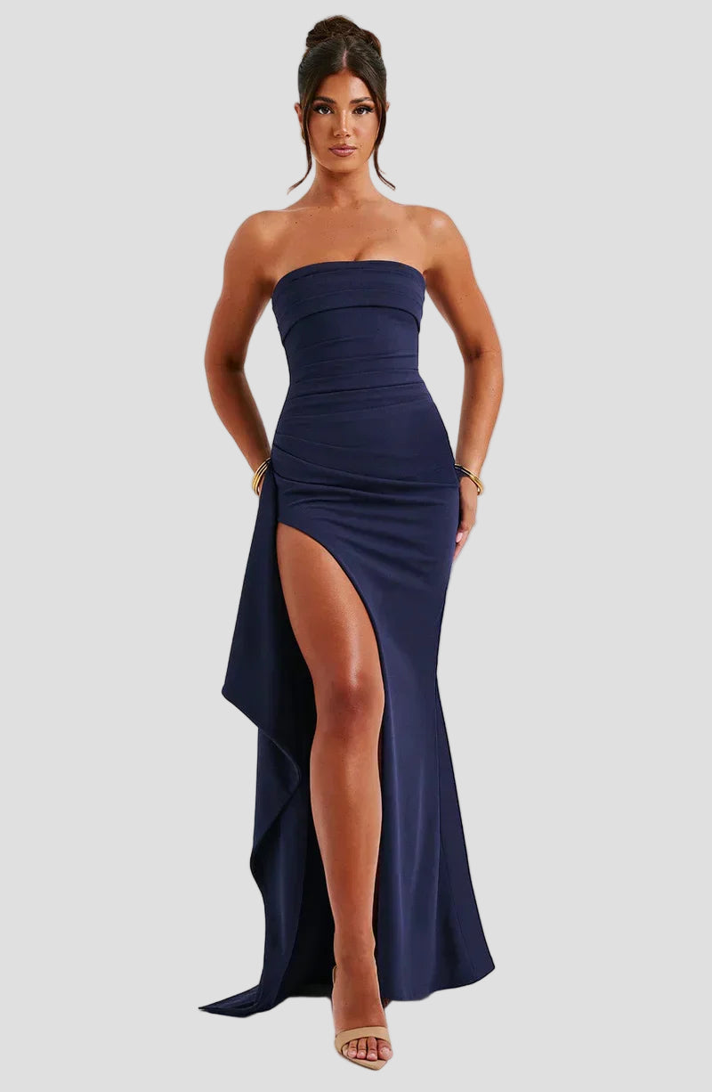 Off-Shoulder Twisted Maxi Dress