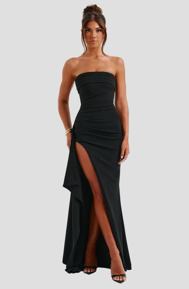 Off-Shoulder Twisted Maxi Dress