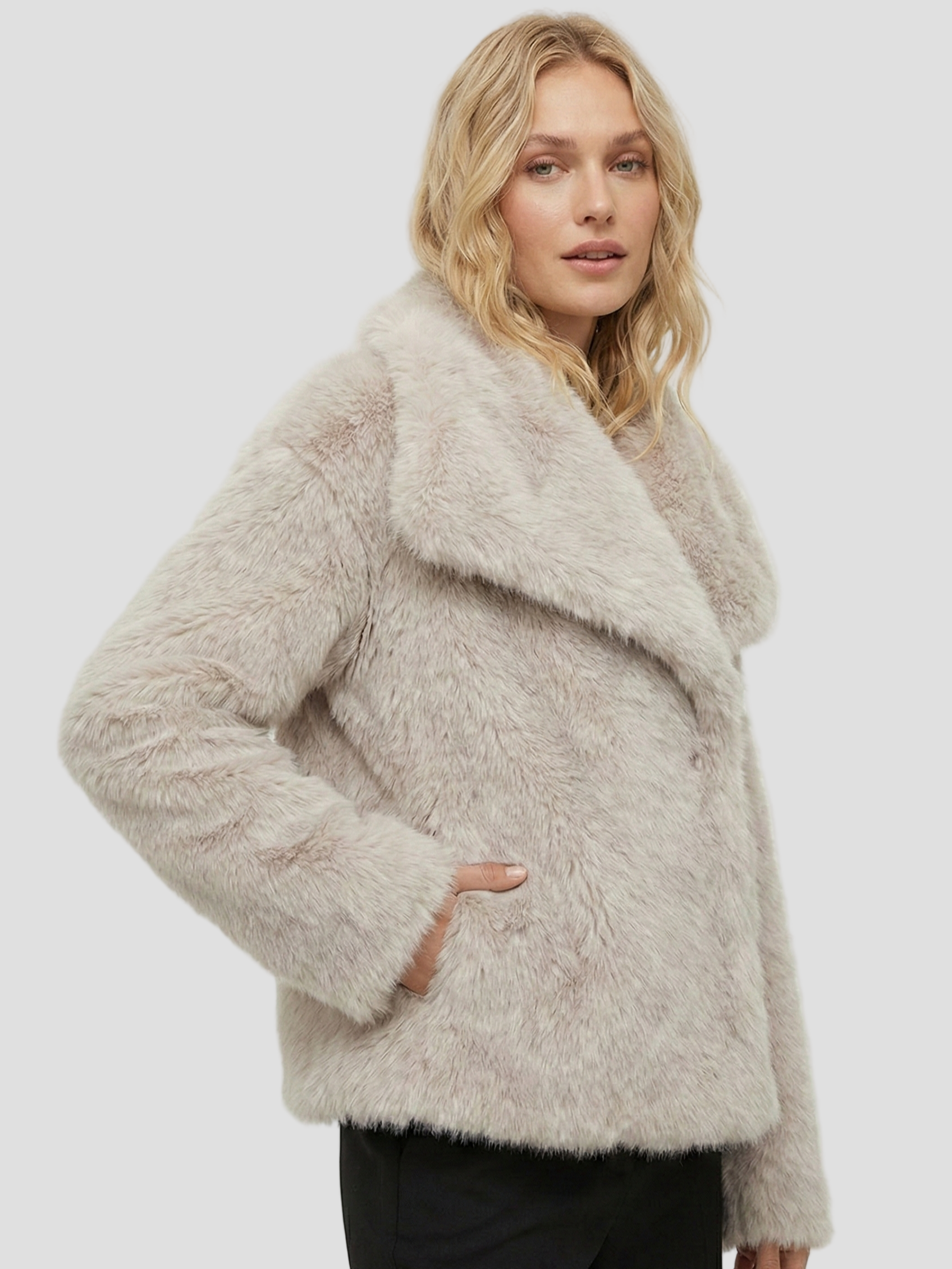 Oversized Faux Fur Coat for Women