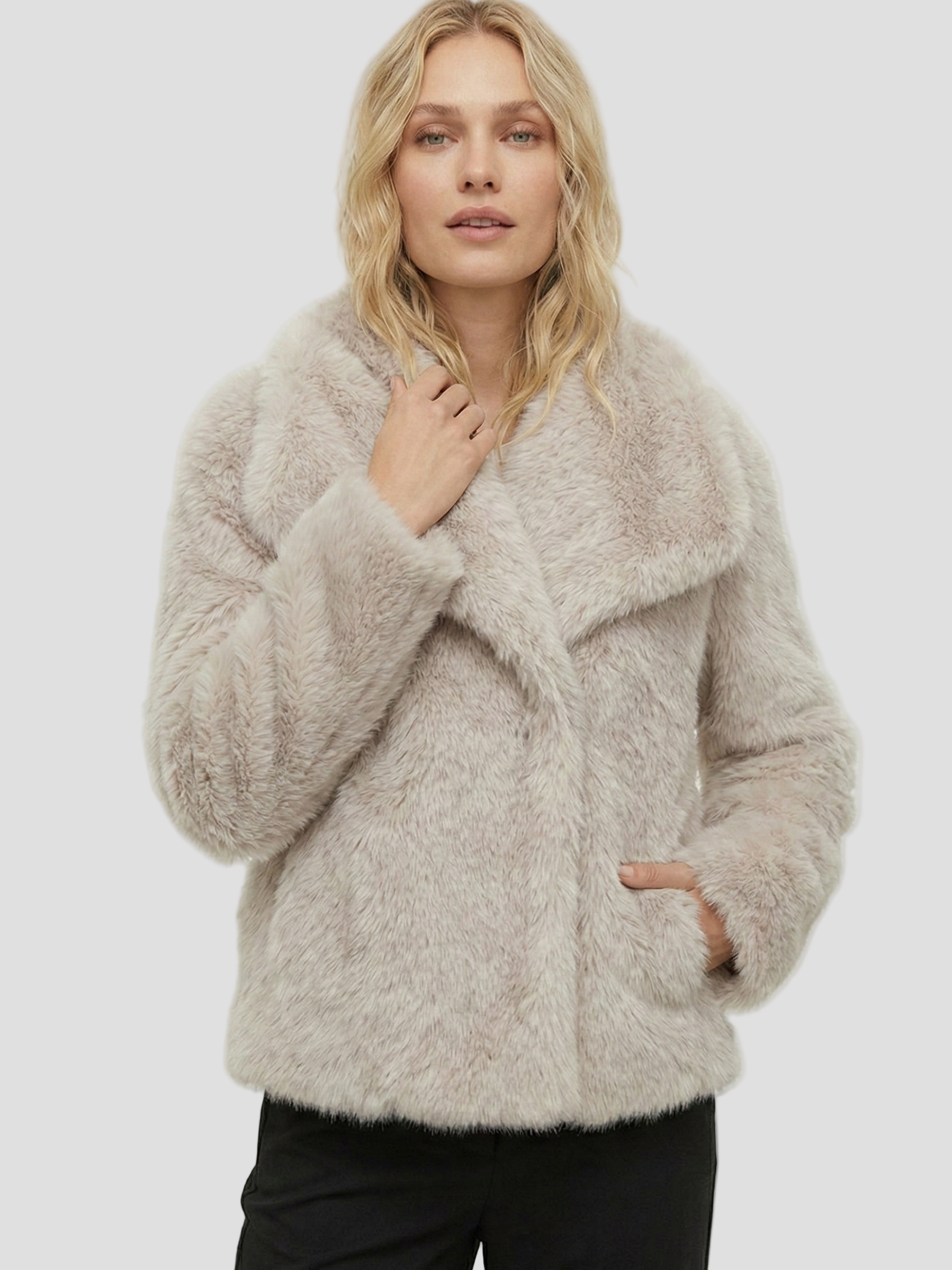 Oversized Faux Fur Coat for Women