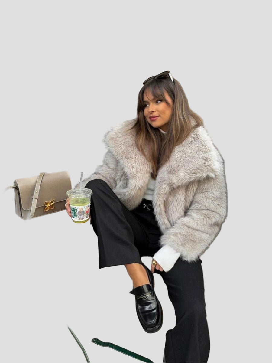 Oversized Faux Fur Coat for Women